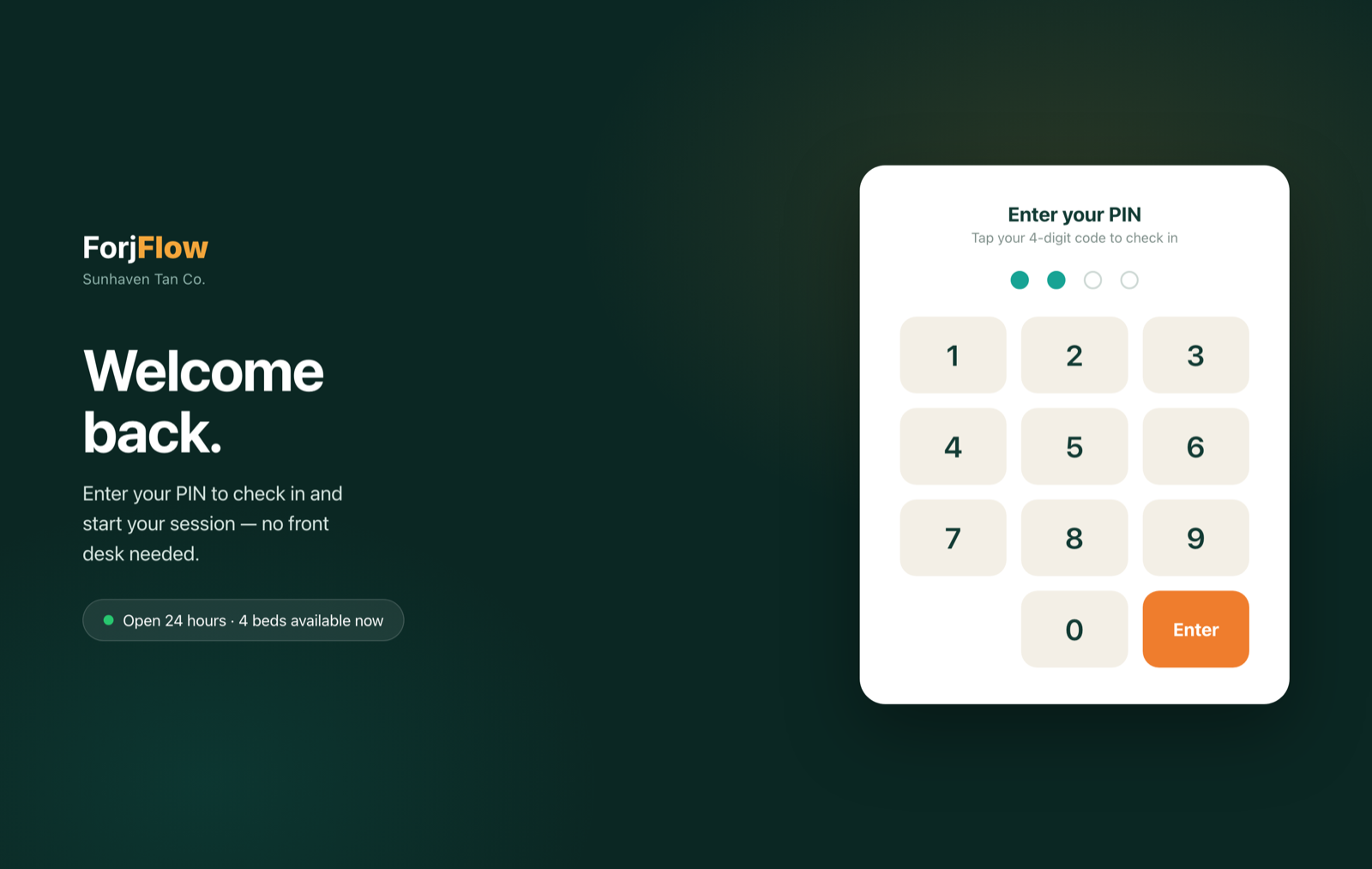 ForjFlow — kiosk self check-in
